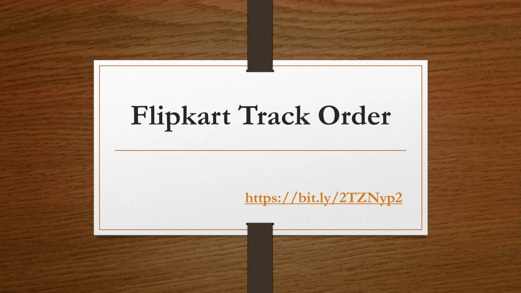 flipkart track order