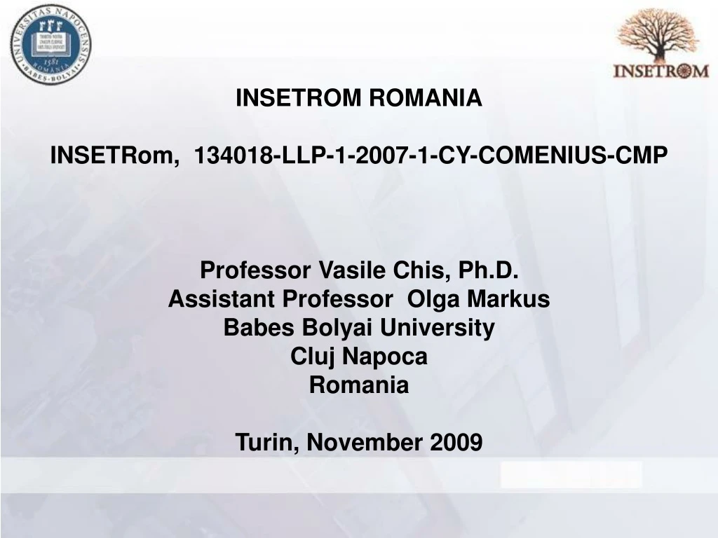 insetrom romania insetrom 134018 llp 1 2007