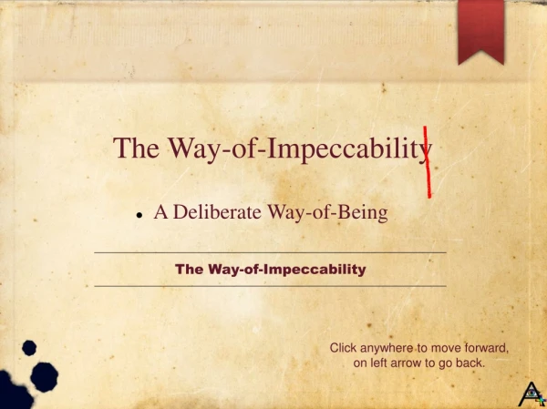 The Way-of-Impeccability - Course Slide Intro