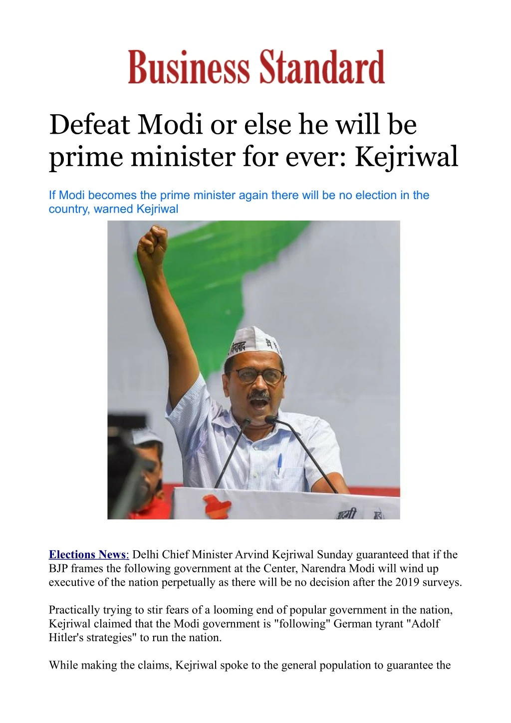 defeat modi or else he will be prime minister