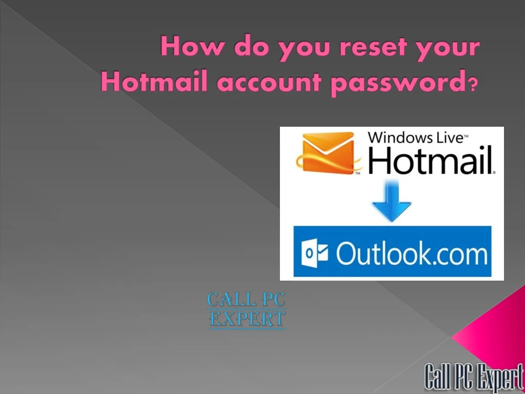 how do you reset your hotmail account password