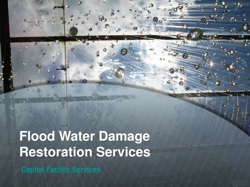 flood water damage restoration services