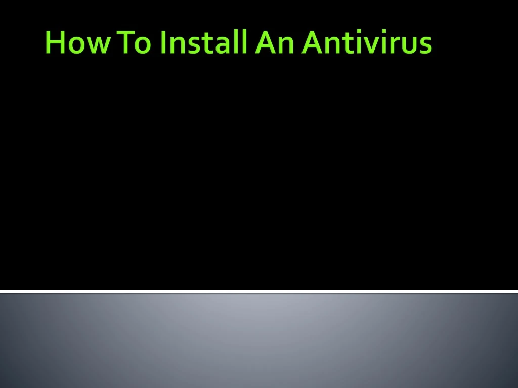 how to install an antivirus