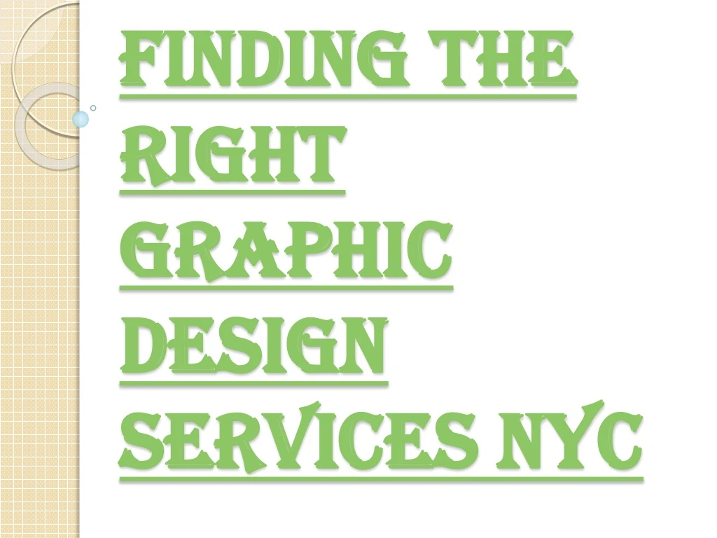 finding the right graphic design services nyc
