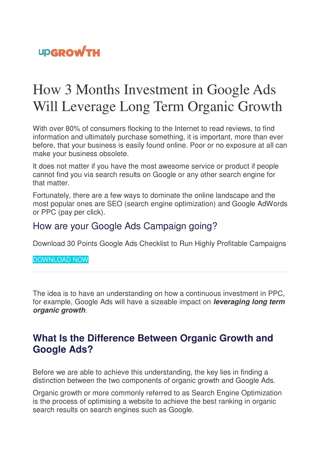 how 3 months investment in google ads will