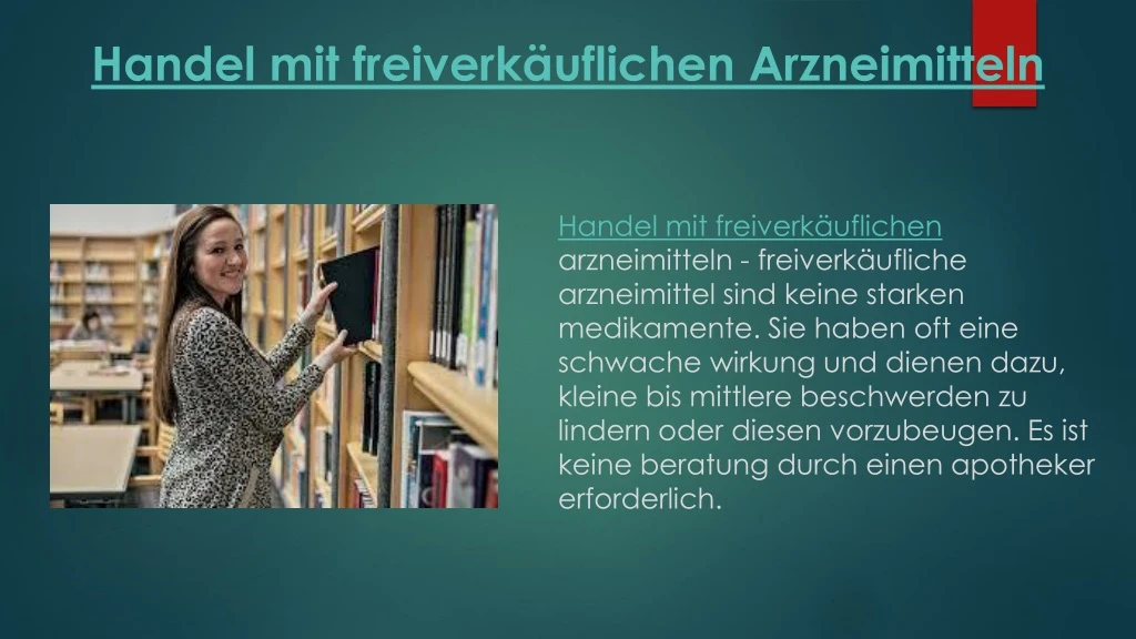 handel mit freiverk uflichen arzneimitteln