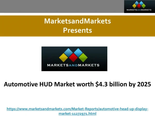 Automotive HUD Market worth $4.3 billion by 2025