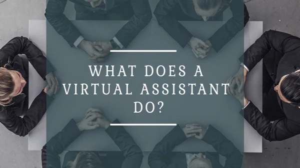 what does a virtual assistant do?