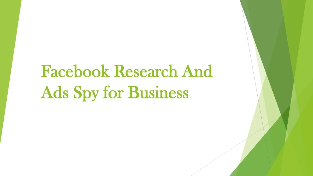 facebook research and ads spy for business