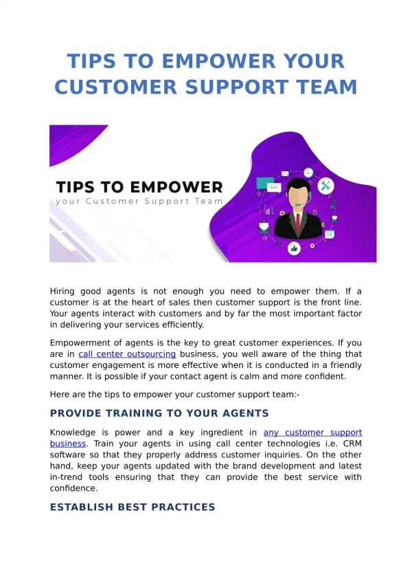 Tips to Empower your Customer Support Team