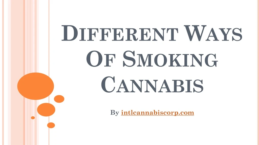 different ways of smoking cannabis