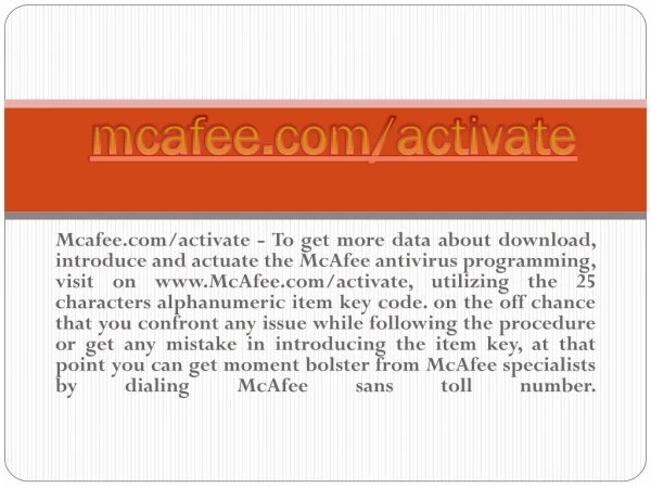 mcafee com activate