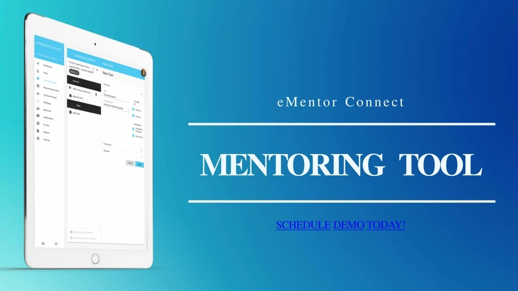 ementor connect mentoring tool schedule demo today