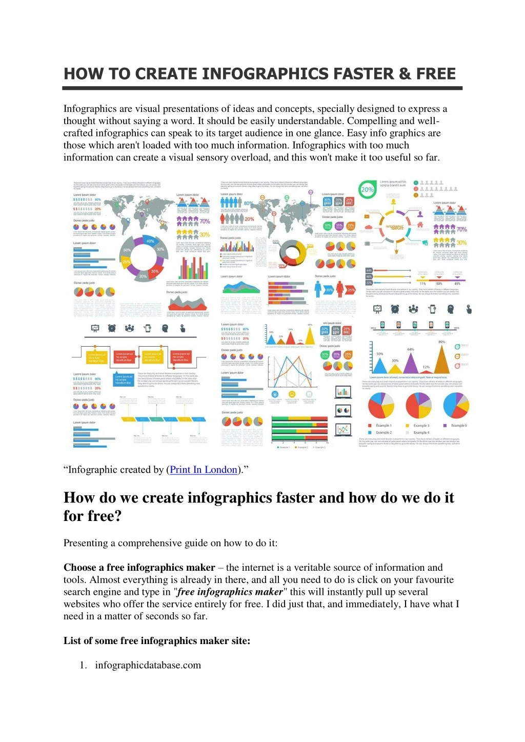 how to create infographics faster free