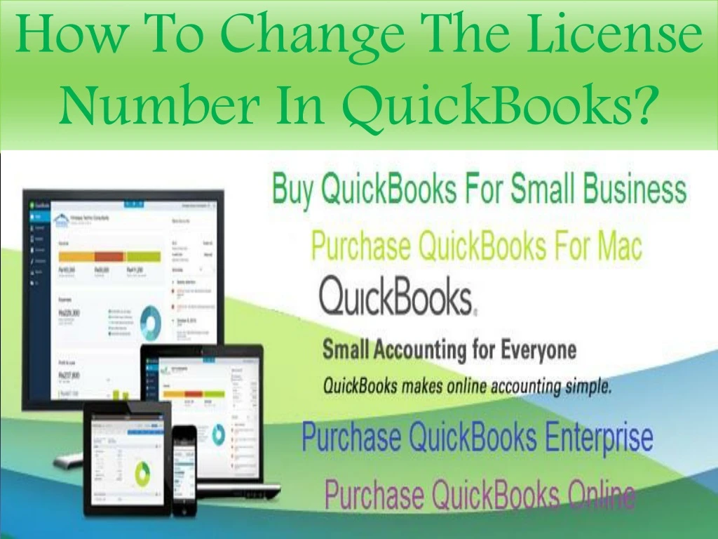 how to change the license number in quickbooks