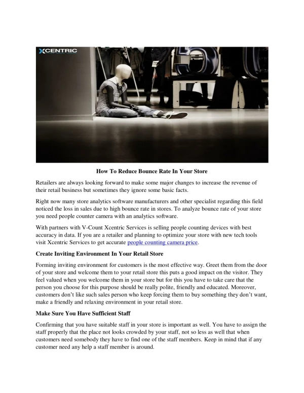 how to reduce bounce rate in your store