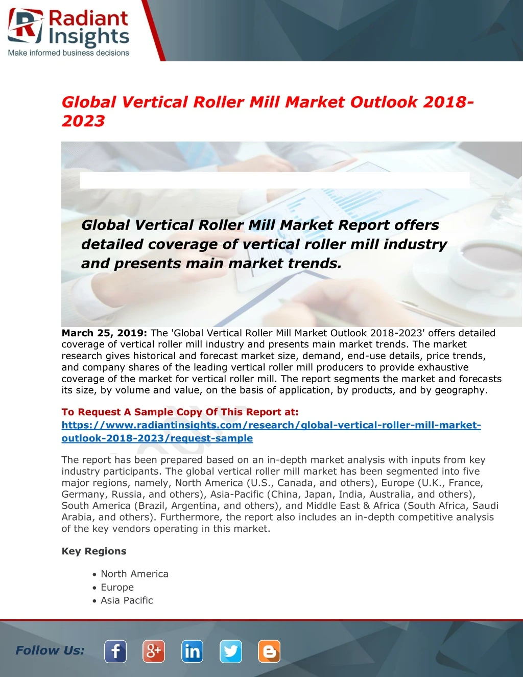 global vertical roller mill market outlook 2018