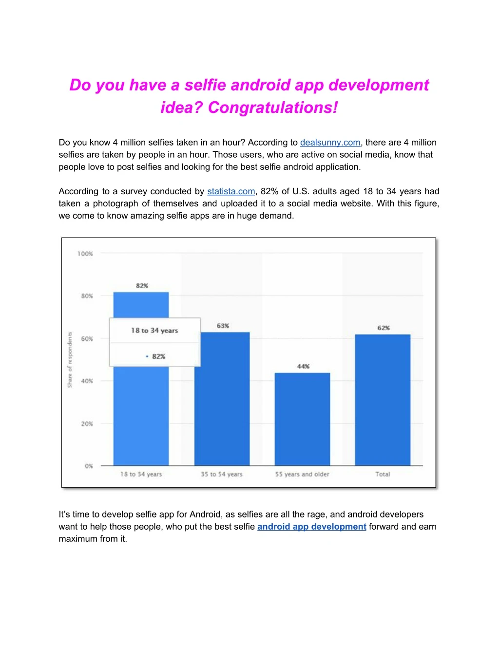 do you have a selfie android app development idea