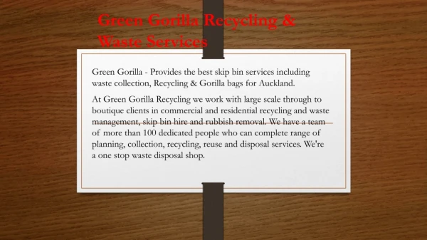 Skip Bin Hire, Waste Collection & Recycling Services Auckland