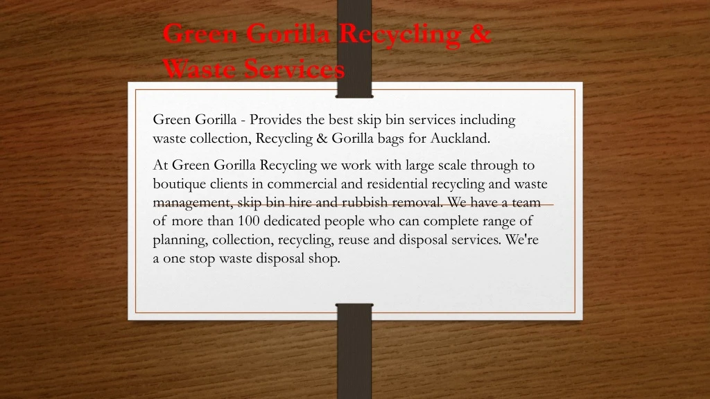 green gorilla recycling waste services