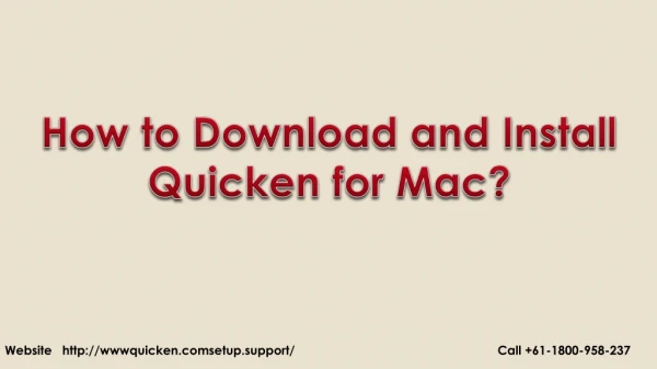 How to Download and Install the Quicken For Mac?