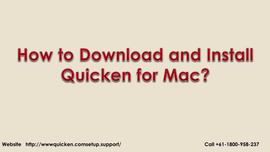 how to download and install quicken for mac