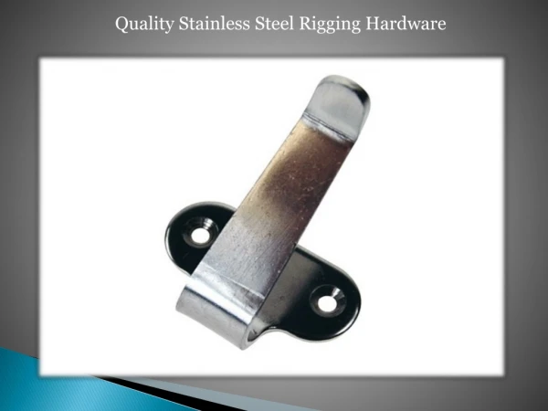 Quality Stainless Steel Rigging Hardware