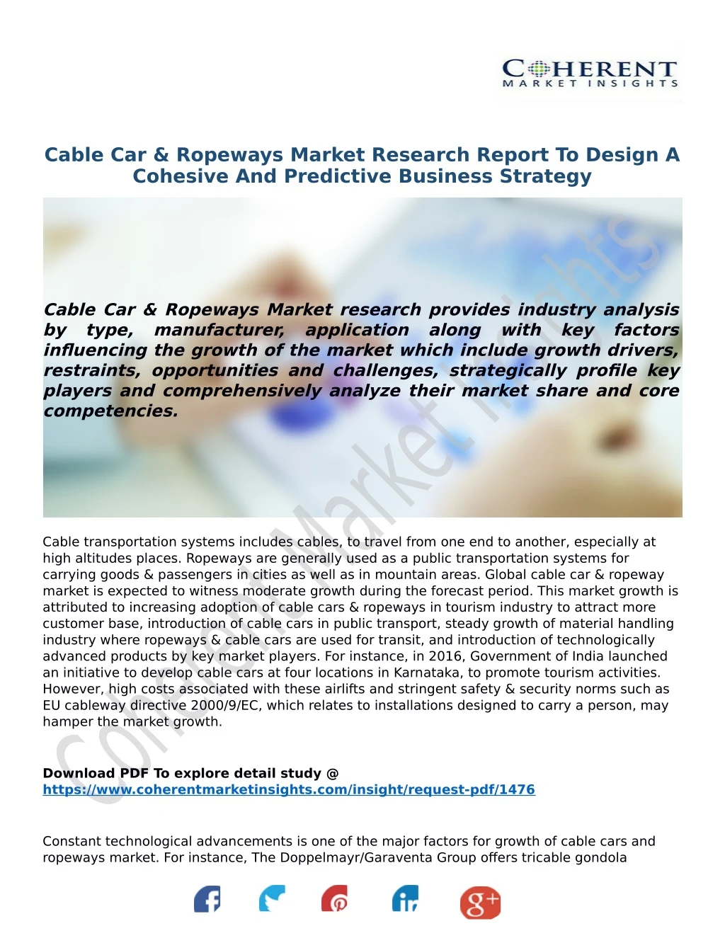 cable car ropeways market research report