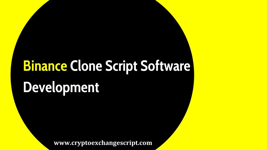 binance clone script software development