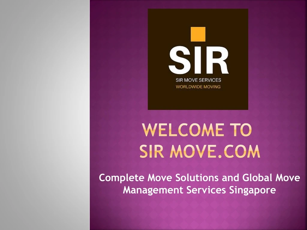 welcome to sir move com