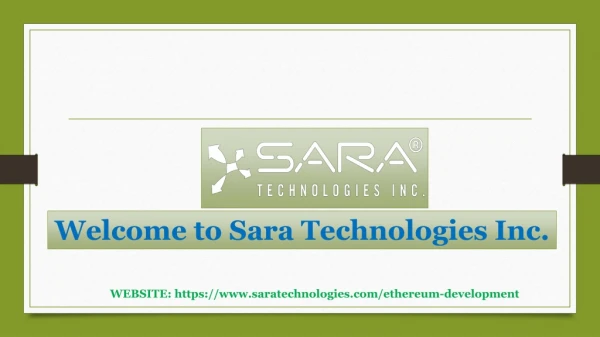  Best Ethereum Development Company |  Ethereum Development Services - Sara Technologies