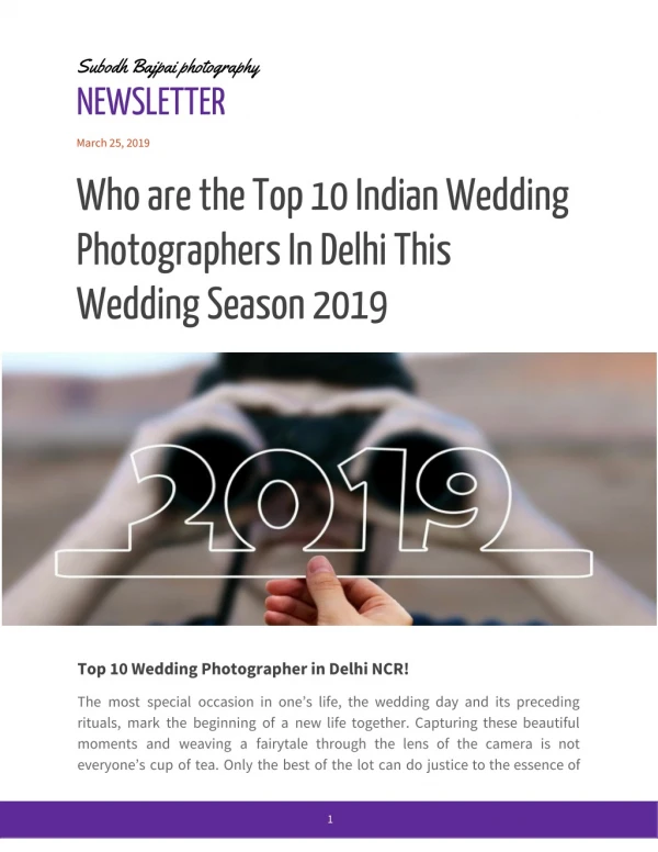 Top 10 Candid Wedding Photographers In Delhi This Wedding Season 2019