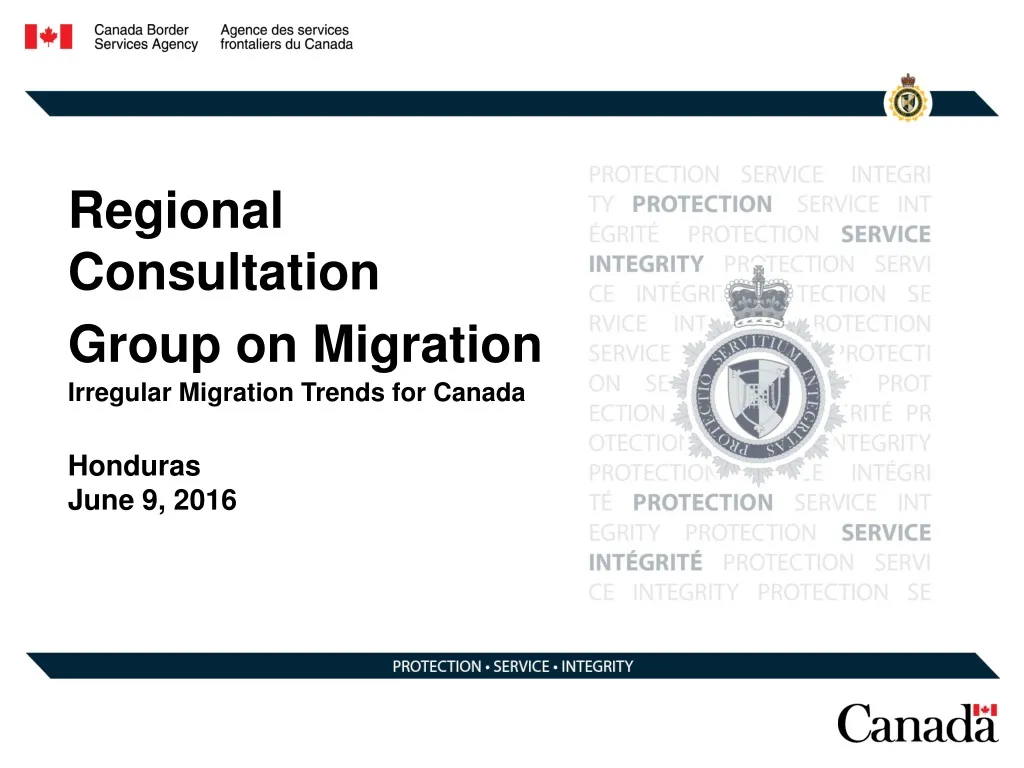 regional consultation group on migration irregular migration trends for canada honduras june 9 2016