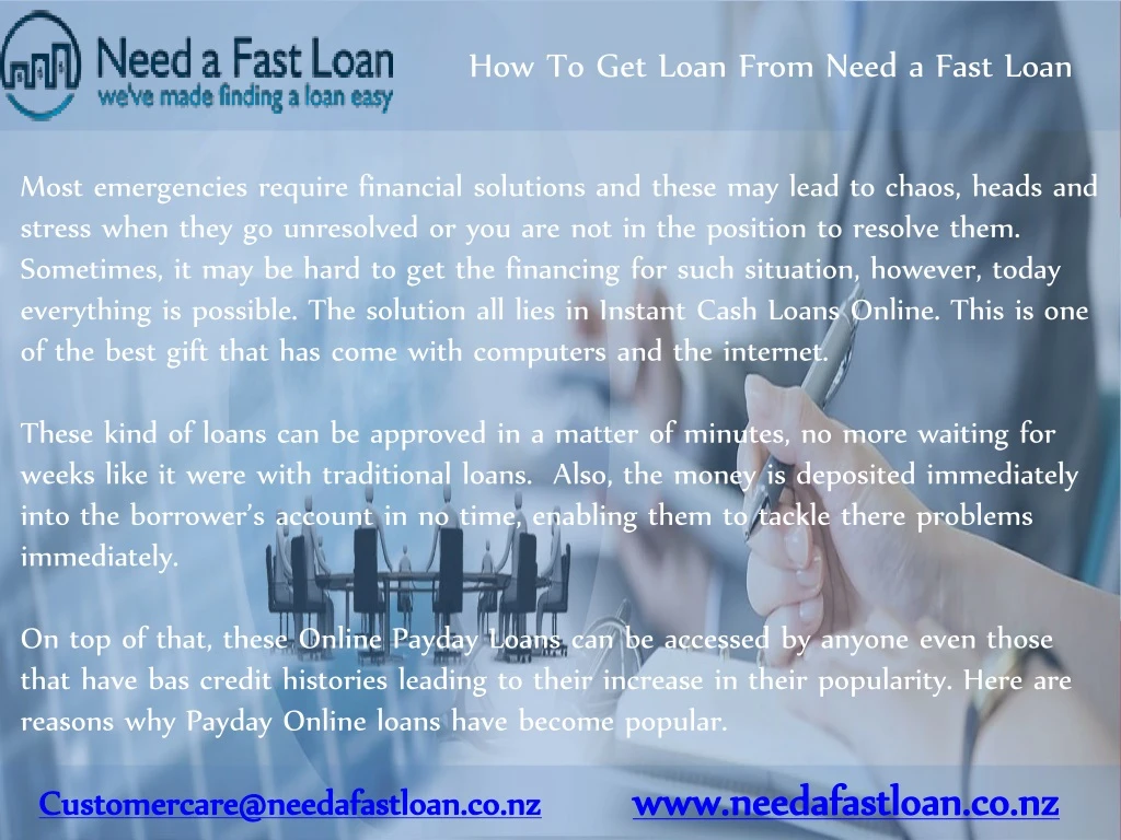 how to get loan from need a fast loan