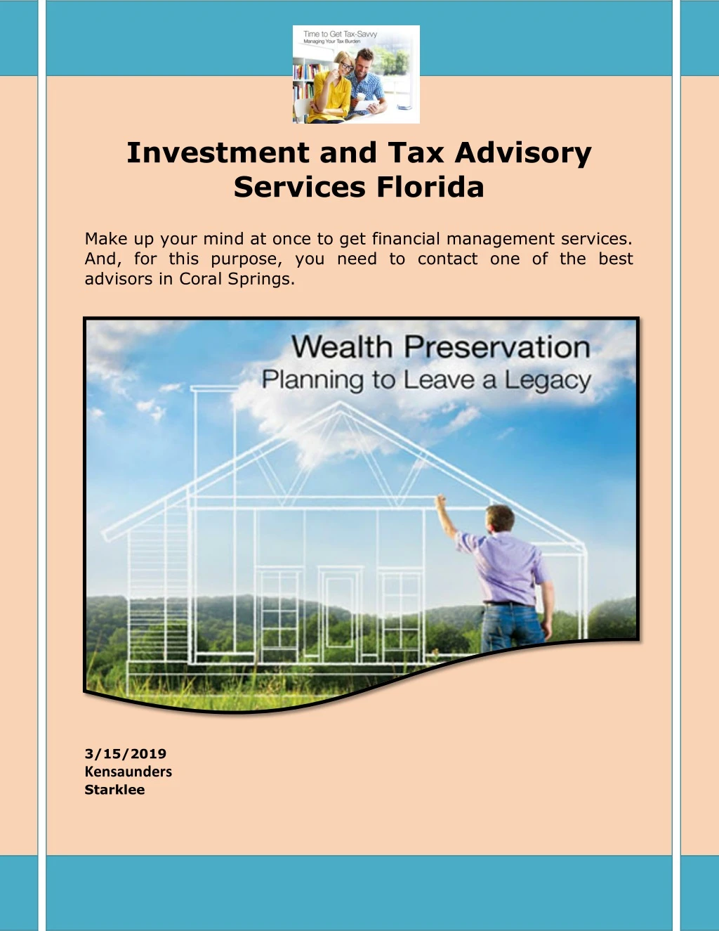 investment and tax advisory services florida