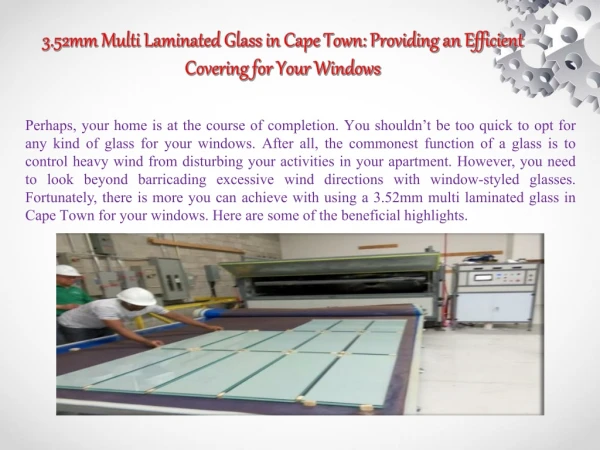 3.52mm Multi Laminated Glass in Cape Town: Providing an Efficient Covering for Your Windows