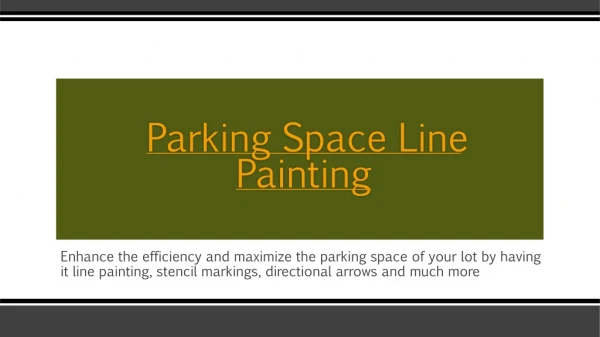 Mississauga Parking Lot Line Painting