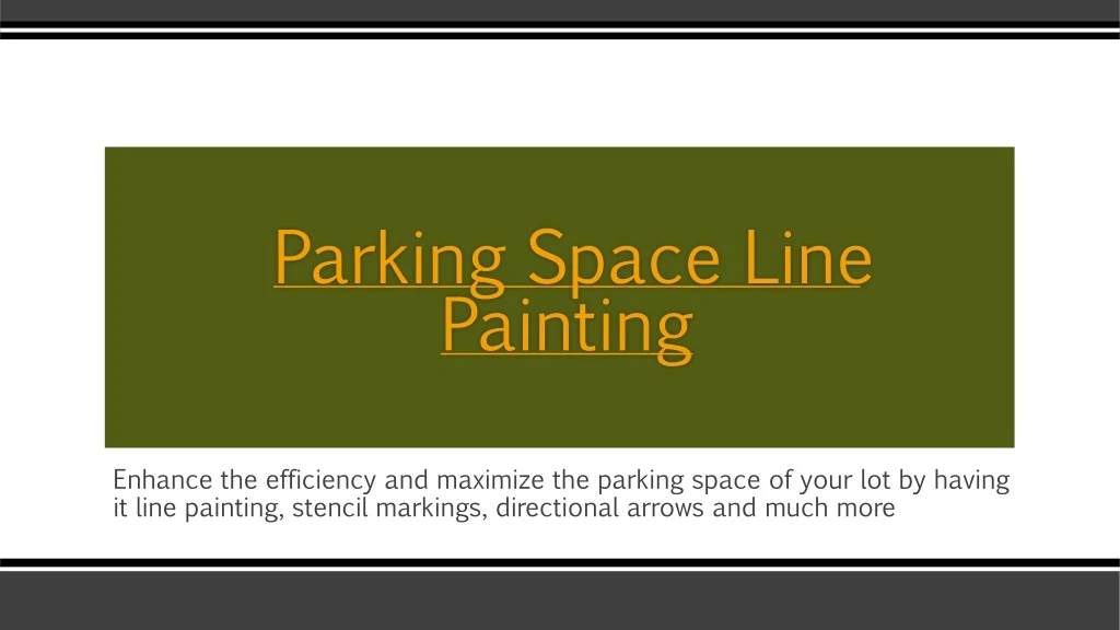parking space line painting