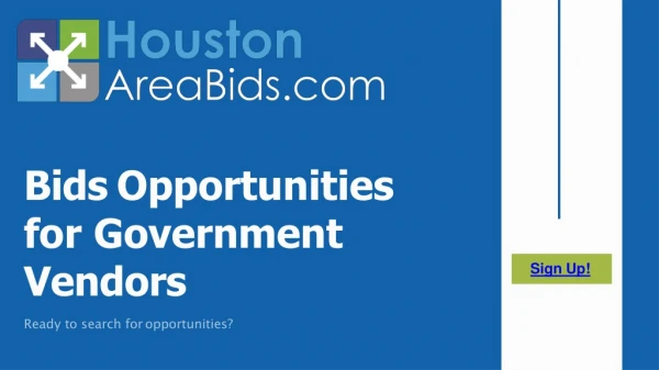 Bids Opportunities for Government Vendors in Houston