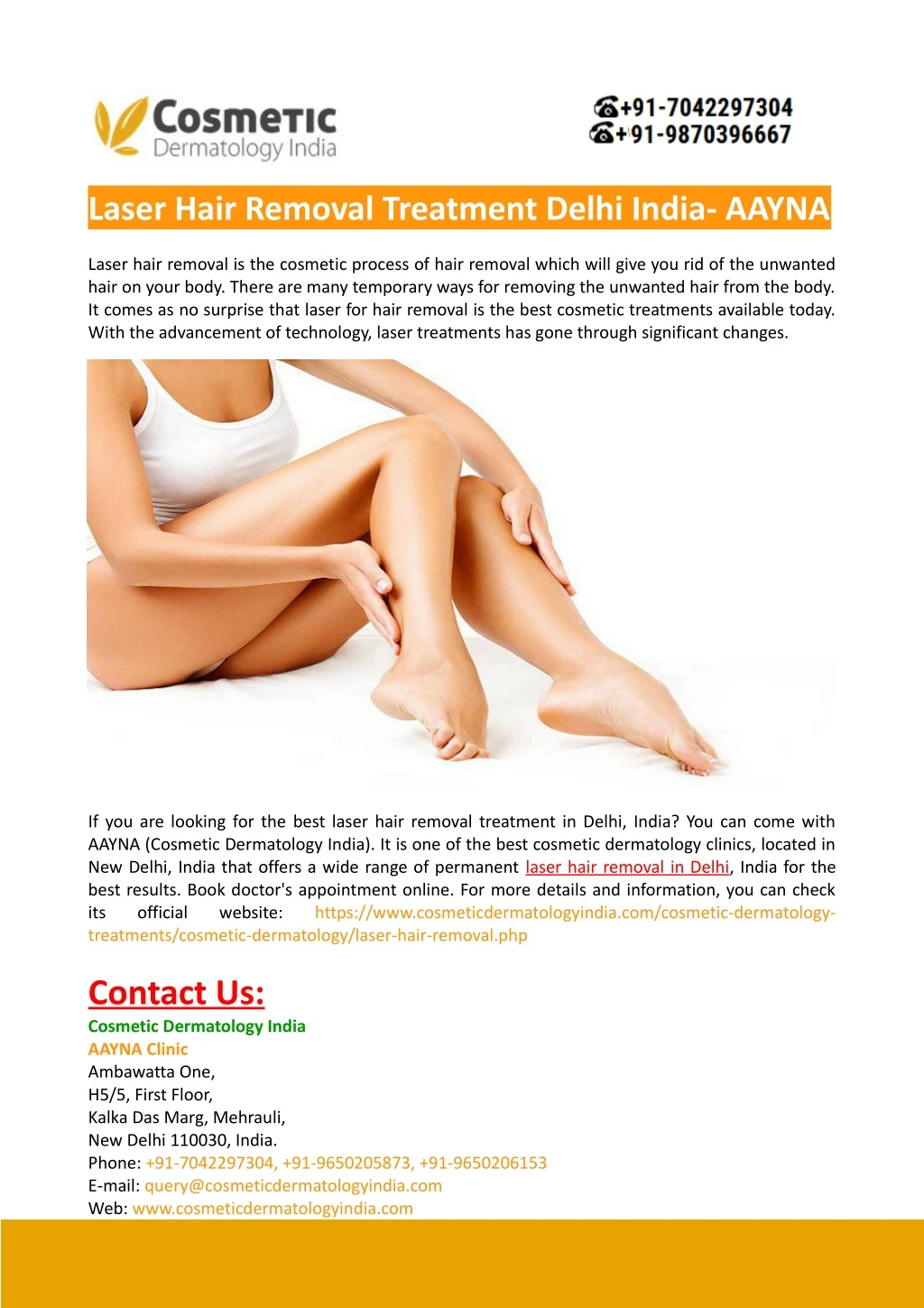laser hair removal treatment delhi india aayna