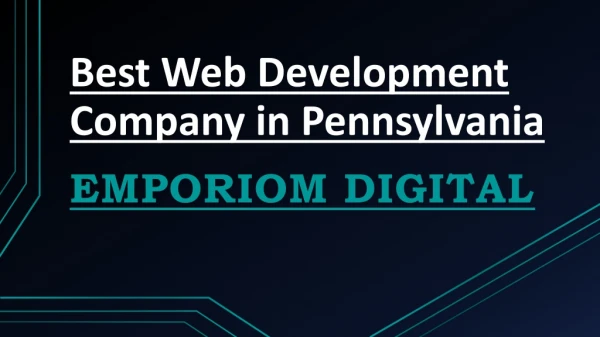 Best Web Development Company in Pennsylvania