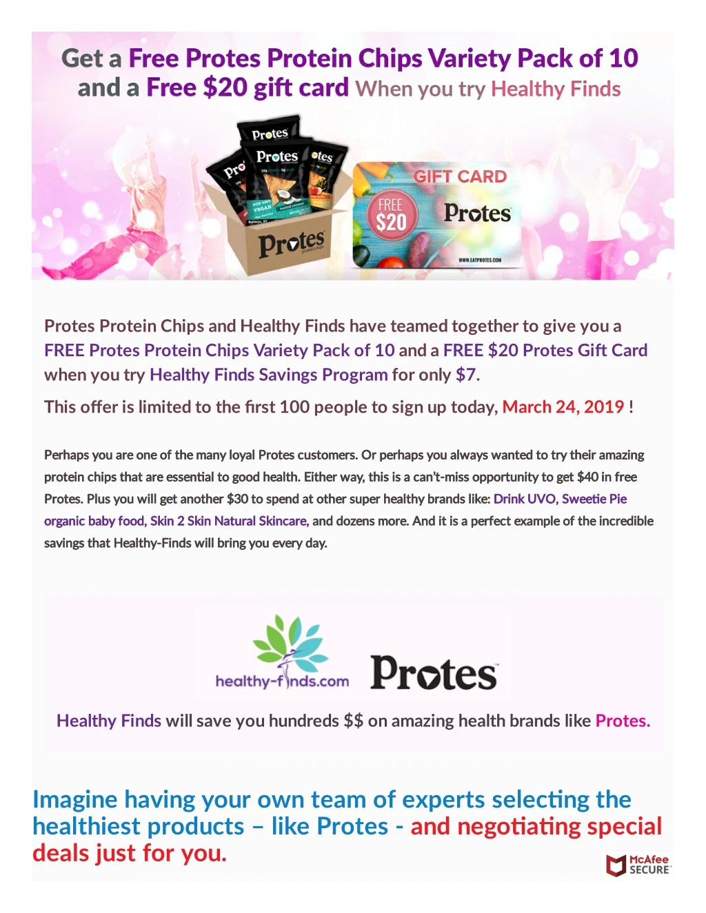 protes protein chips and healthy finds have