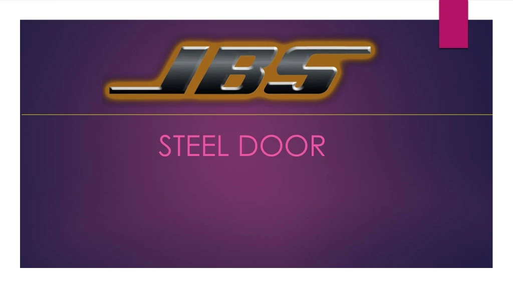 steel door