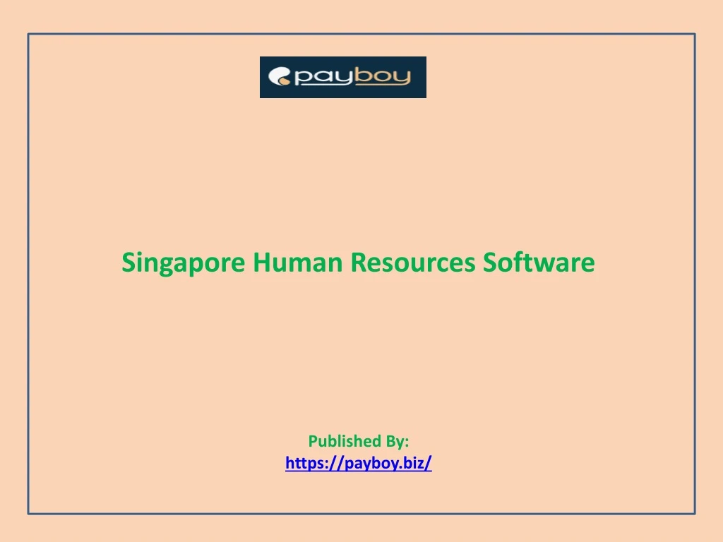 singapore human resources software published by https payboy biz