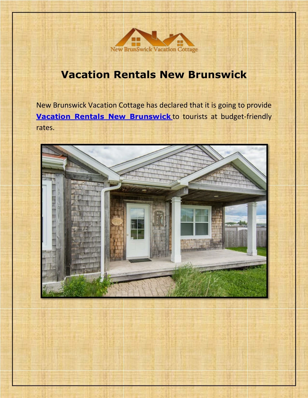 vacation rentals new brunswick