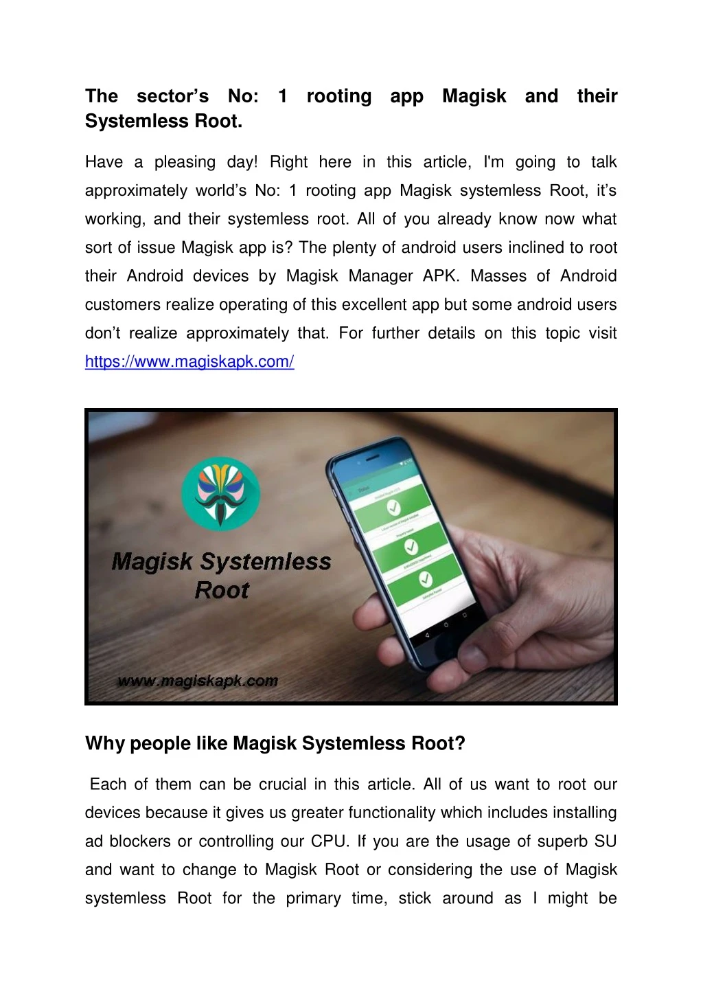 the sector s no 1 rooting app magisk and their