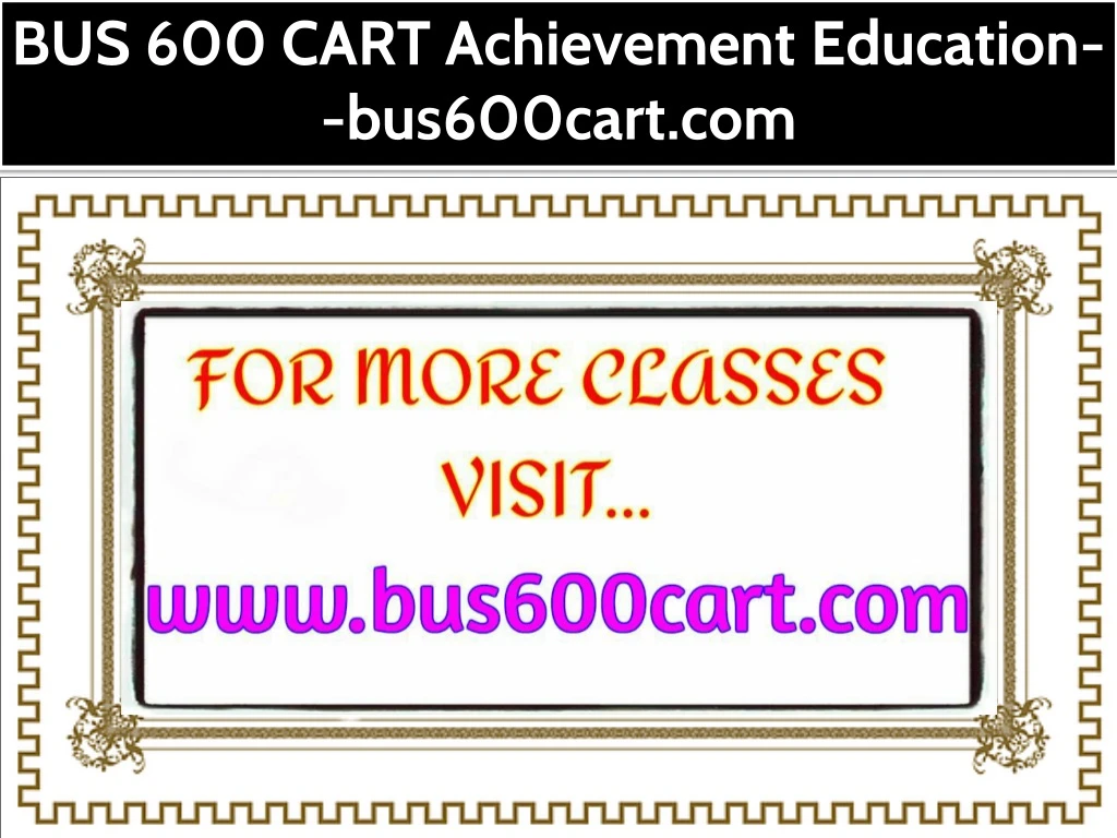 bus 600 cart achievement education bus600cart com