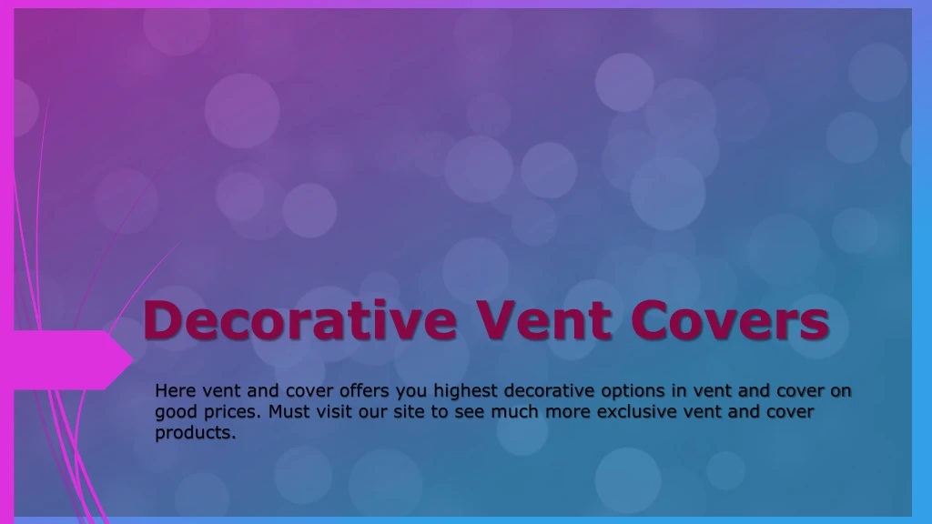 decorative vent covers