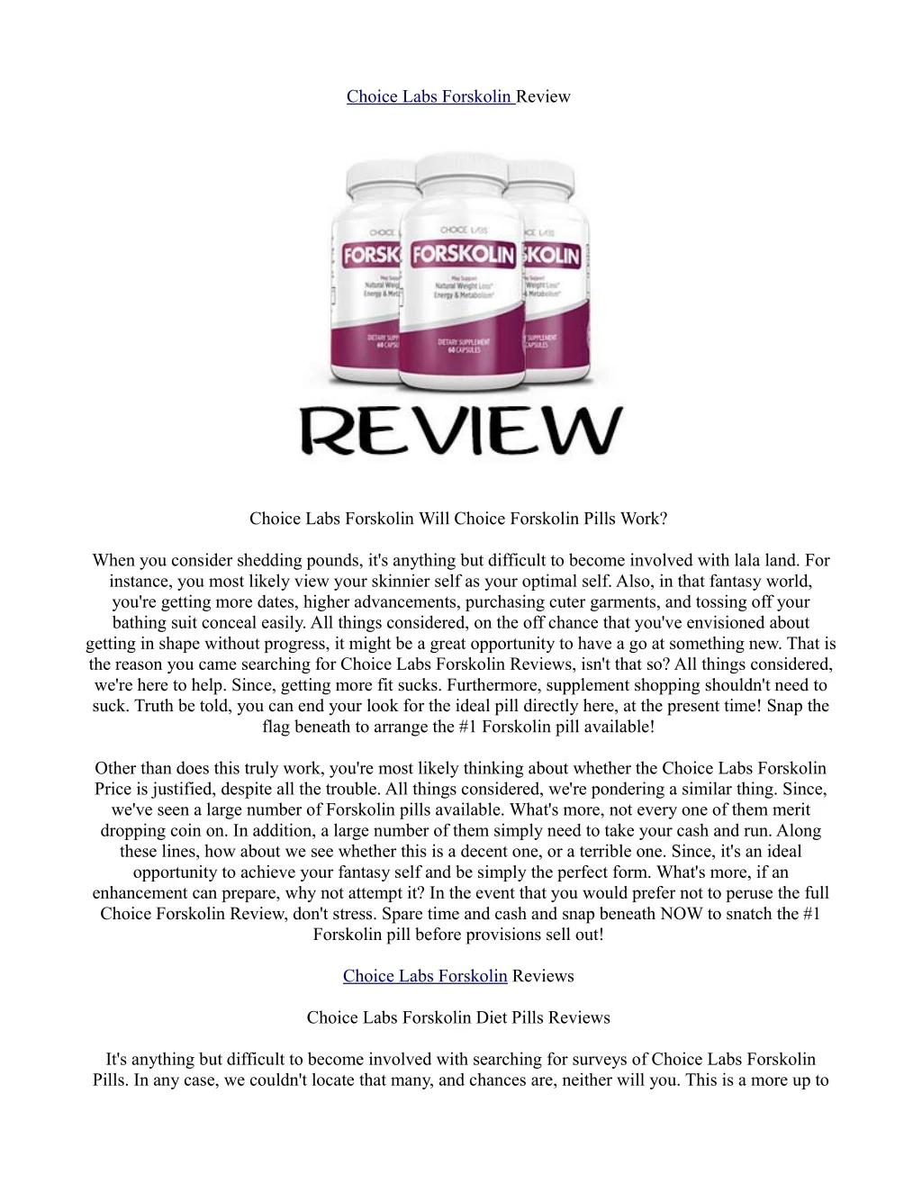 choice labs forskolin review