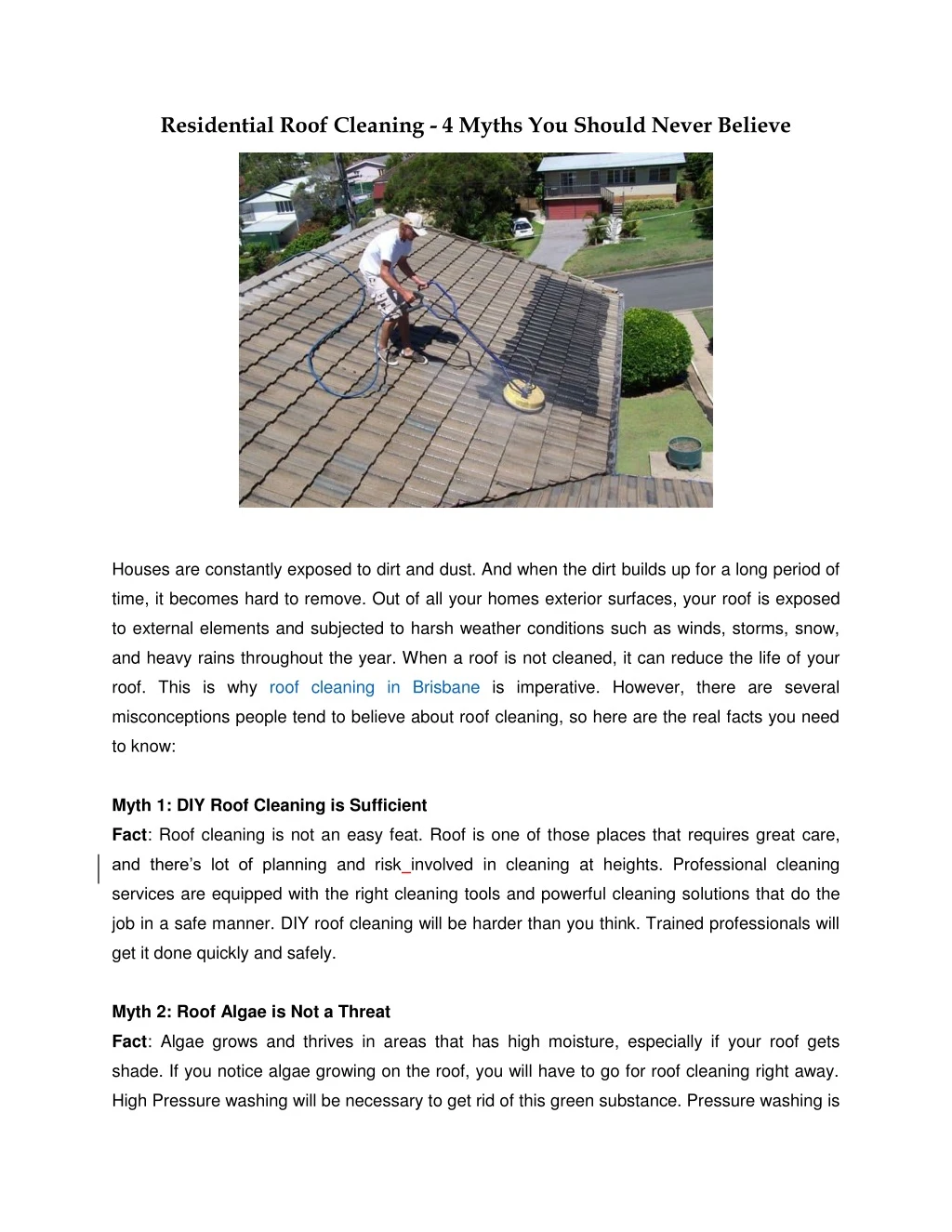 residential roof cleaning 4 myths you should